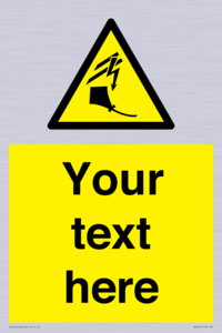 Custom warning kite flying near powerlines